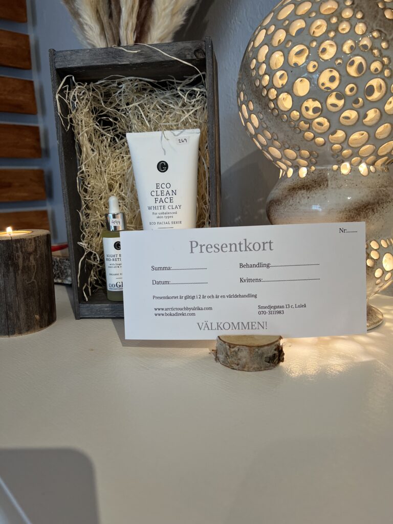 Presentkort för friskvård i Luleå Friskvårdsbehandling och ansiktslyft i Luleå presentkort